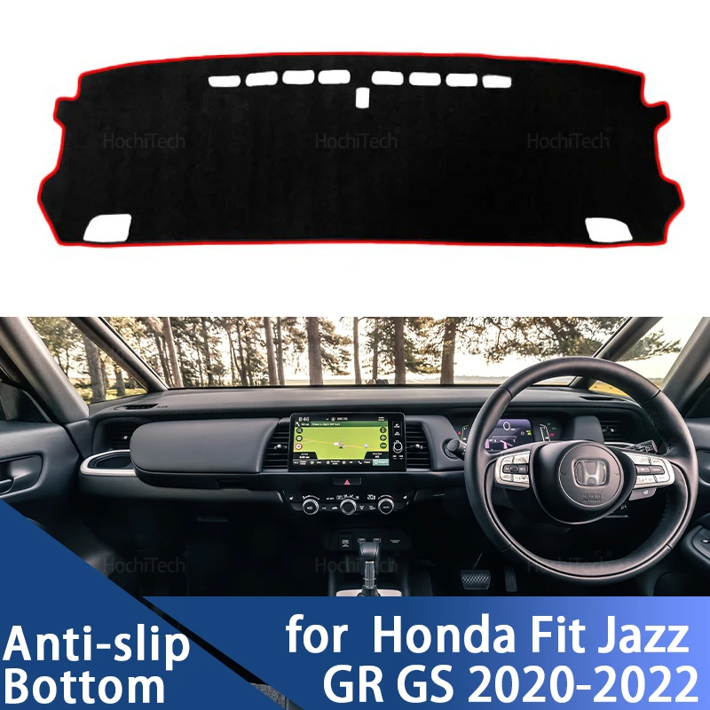 For Honda Fit Jazz GR GS 2020 2021 2022 Car Dashboard Cover Avoid Light Pad Instrument Platform Cover Mat Carpet Accessories