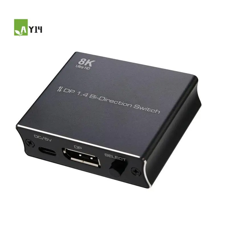 AY14 -8K DP Converter 1.4 Bi-Direction Switch Converter 2X1/1X2 Support 4K@120Hz 8K@30Hz For Multiple Display