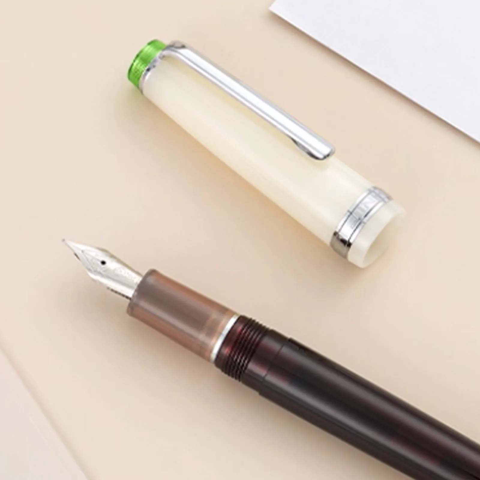 

Jinhao Limited Edition 82 Snow Top Coffee Ballpoint Pen Highly Appealing Hard Pen Calligraphy Students Office Stationery Gift