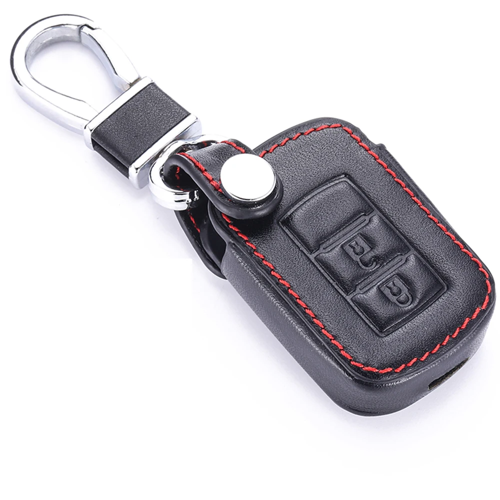 Leather Car Key Case Keychain Cover For Mitsubishi Lancer EVO Pajero Sport Outlander ASX L200 Eclipse Mirage Cars Accessorie Key