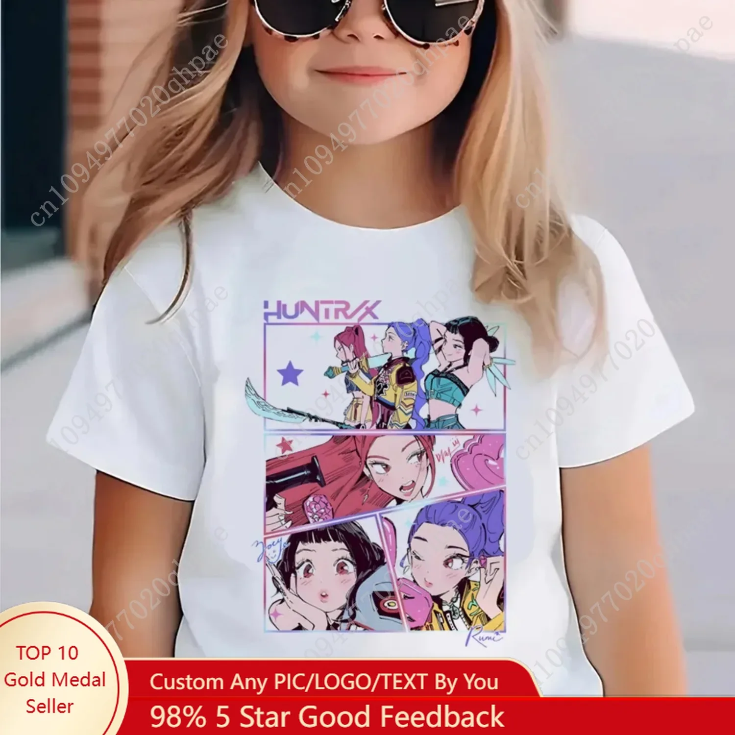 Kpop chasseurs de démons vêtements pour enfants T-shirt à manches courtes mignon Kpop chasseurs de démons T-shirt Harajuku T-shi