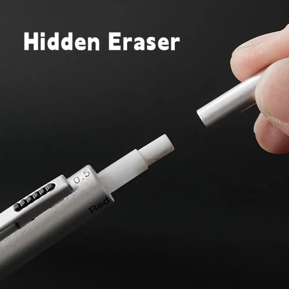 قلم استشعار الجاذبية المعدنية عالي الجودة 4 في 1 نوع الضغط متعدد الوظائف قلم جل قلم رصاص ميكانيكي هدية للطلاب