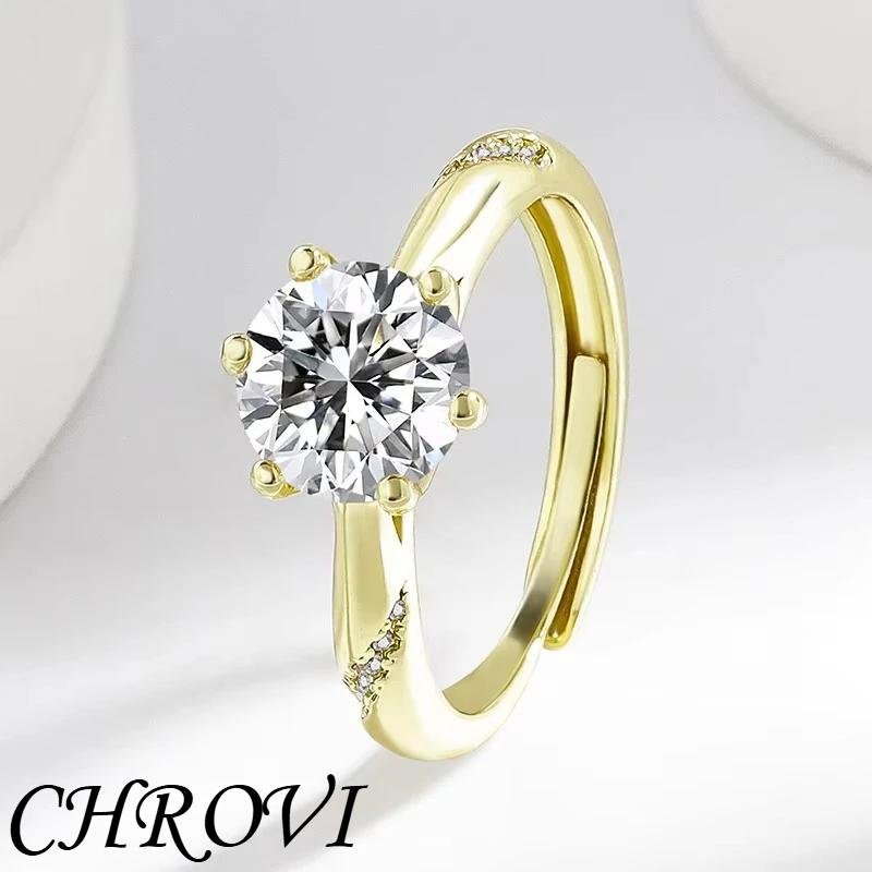 Galaxy Six-Prong Adjustable Engagement Ring Women's 925 Sterling Silver Eight-Hearts-and-Eight-Arrows Dazzling Wedding Band