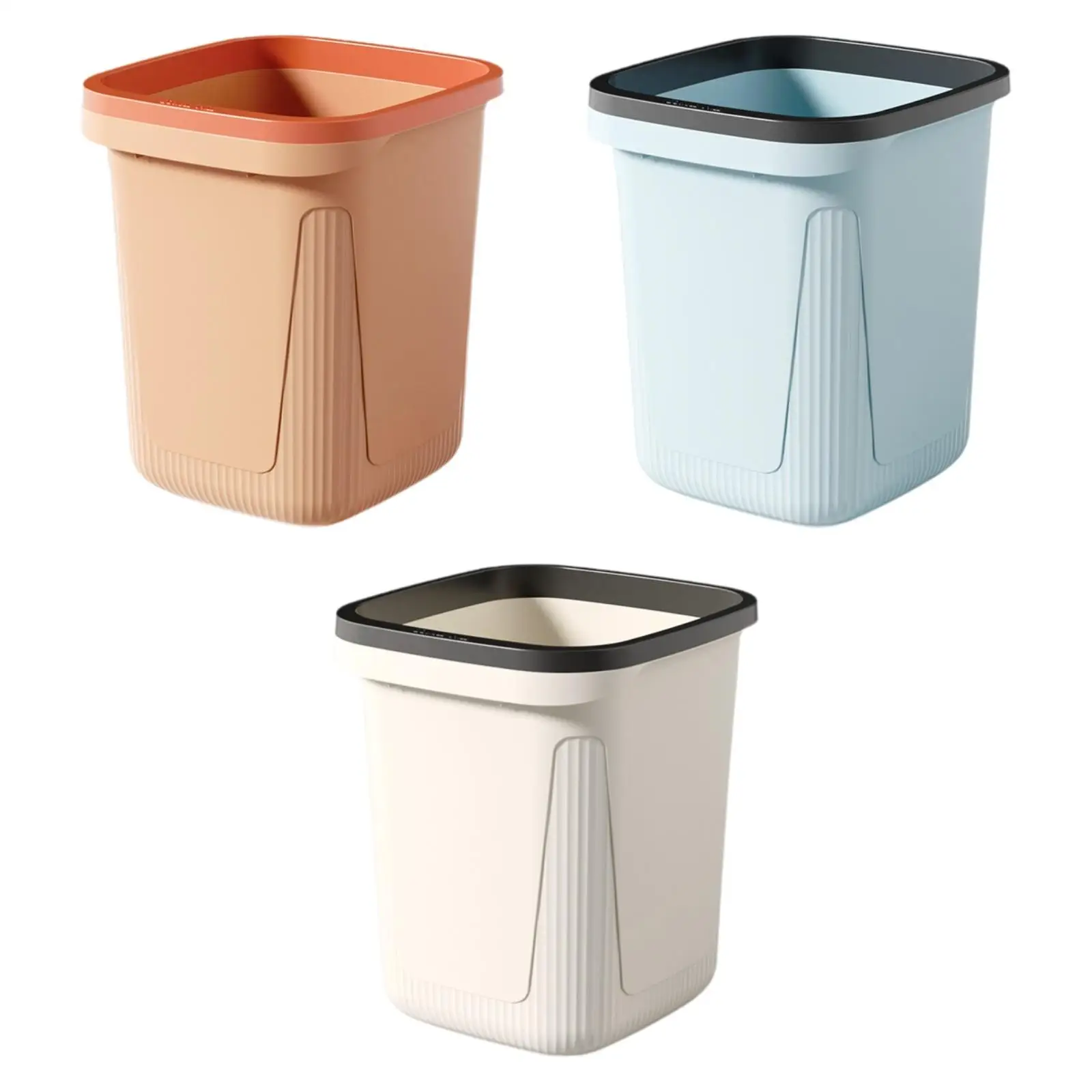 Trash Can Waste Bin Large Capacity Decorative Paper Basket Wastebasket Garbage Can for Home Laundry Room Bathroom Indoor Dorm