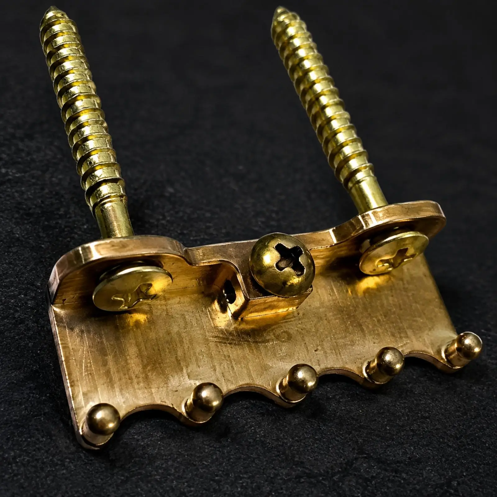 Brass Tremolo Bridge for Electric Guitar Direct Fit Replacement Part with Phillips Adjustment Screw and Alloy Fixings