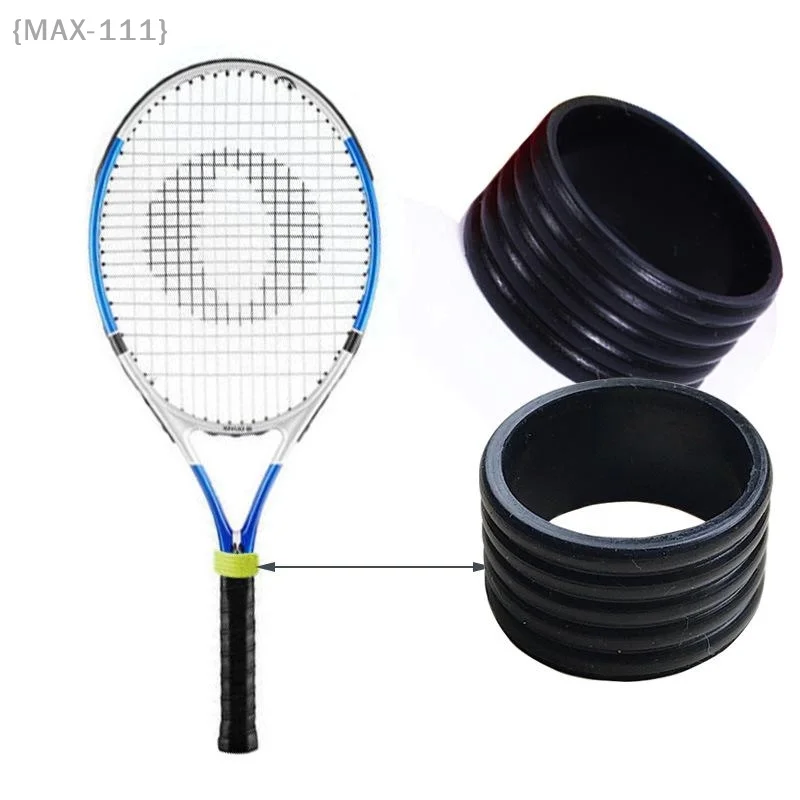 4 Pcs Silicone Tennis Grip Rings - Sweat-Absorbing Racket Handle Covers, Non-Slip Stretchable Closure Bands For Better Hold