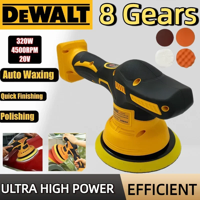 

Dewalt 8 Gears Cordless Digital Display Car Polisher Electric Polisher Auto Car Waxing Polishing Machine For Dewalt 20V Battery