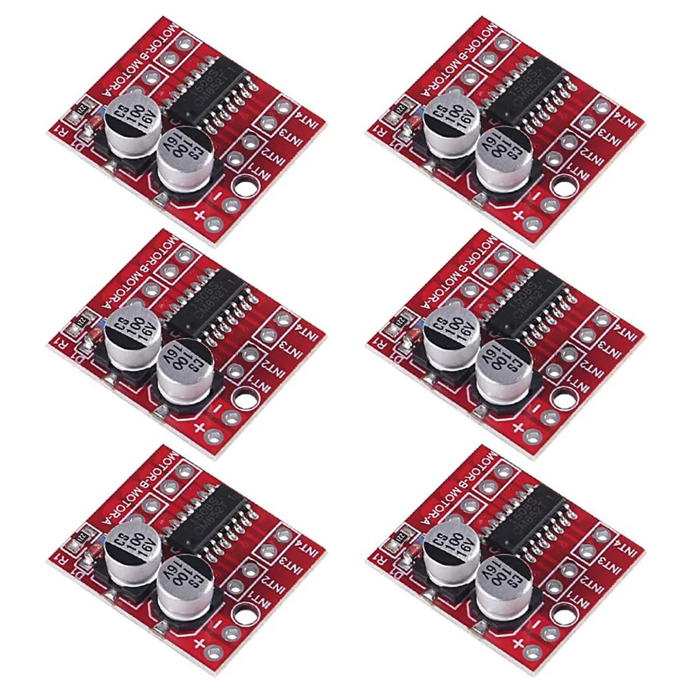 A003 6 Pack L298N DC Motor Driver, MX1508 Mini Dual Channel 1.5A 2 Way PWM Speed Controller Dual H-Bridge Replace Stepper