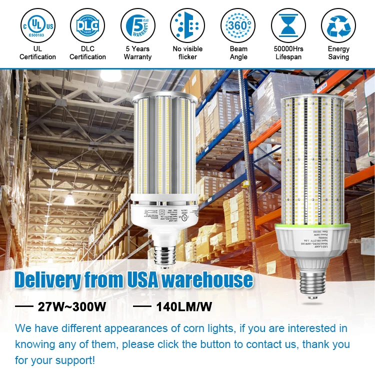 Corn lights led USA/Canada In Stock 40W 50W 250W 300W E26 E27 E40 E39 Bulbs 30w Led Corn Lamp Outdoor LED Corn Bulb Light