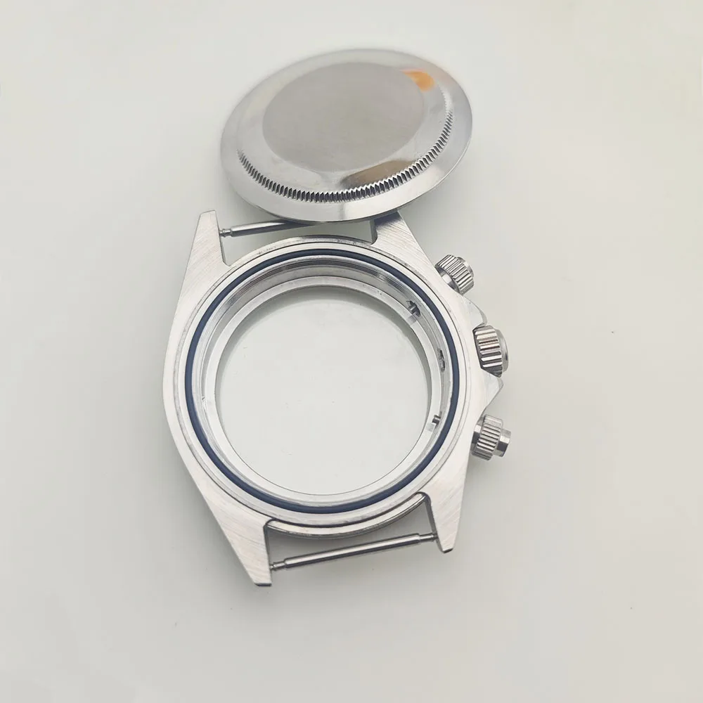 VK63 Watch case 40mm316L stainless steel sapphire glass waterproof case for vk63 automatic movement watch accessories