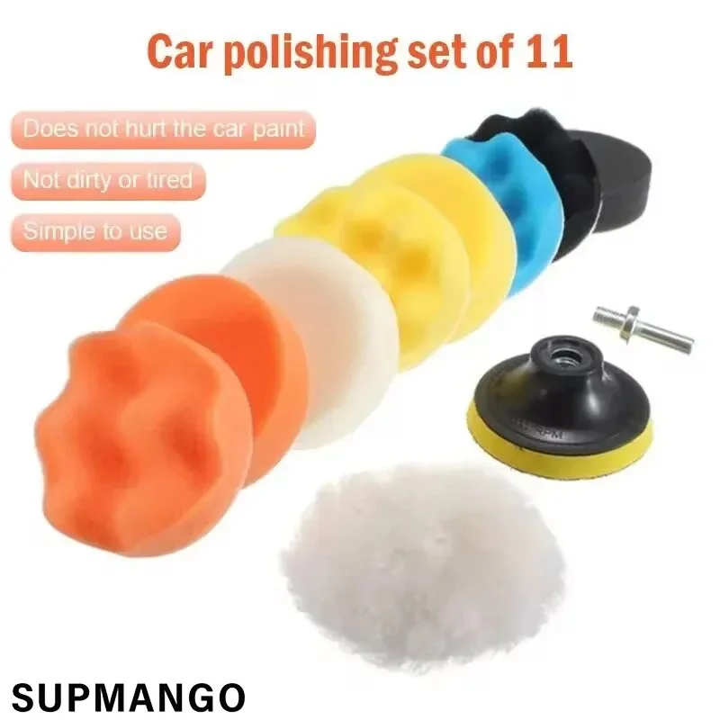 3 Inch Car Polishing Kit Polish Pad Car Polish Buffing Pad Abrasive Disc Sponge Foam Pads Polisher For Headlight Refurbish