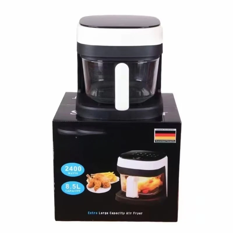 

Factory custom 2400W 8.5l large capacity multi-function oven German digital power supply intelligent silver crown air fryer