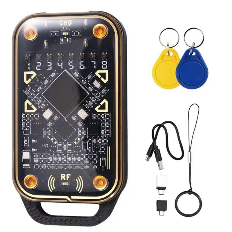 [NEW!A25P】 Chameleon V3.0 RFID Smart Chip Emulator+2XUID Keychain