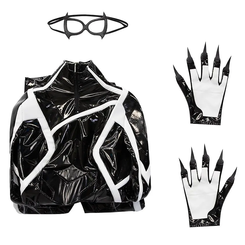 New Black Cat Felicia Hardy Cosplay Costume Jumpsuit Mask Gloves Boots To Choose For Game Party Custom Made
