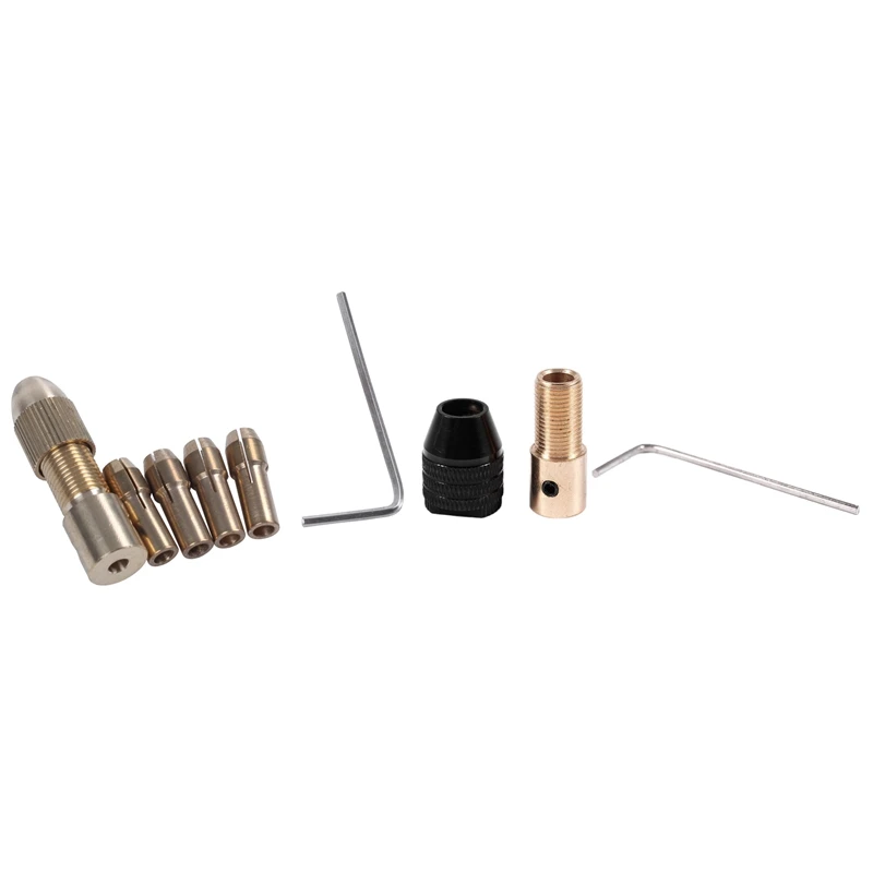 Jeu de pinces de mandrin rapide pour mini outils, 9 pièces, 0.5-3mm, 1 pièce, 0.3-3.5mm, petit pour mandrin de perceuse