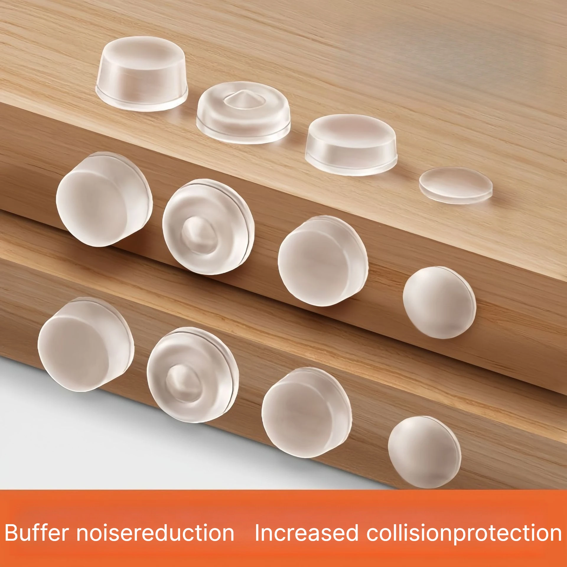 B 100Pcs Soft Silicone Rubber Anti Slip Bumpers Feet Pads Damper Buffer Cabinet Bumpers Silicone Furniture Pads Drawer Door Pad