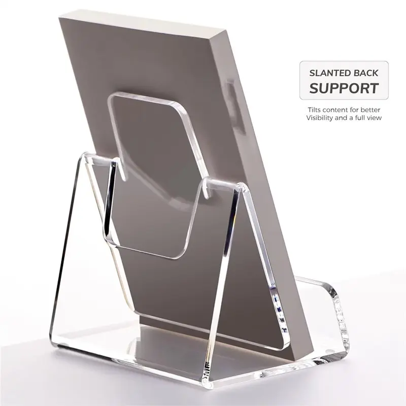 A50U Acrylic Brochure Holder 5x6 Inch, Clear Display Stand for Flyers, Pamphlets, Menus, Leaflets, 1 Pack, A5