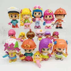 4Pcs Doubleface Pinypon Gilrs +2 Little Baby +2 Pets Figure Toys for Kids DIY Detachable Action Figuras Toys Christmas Gift