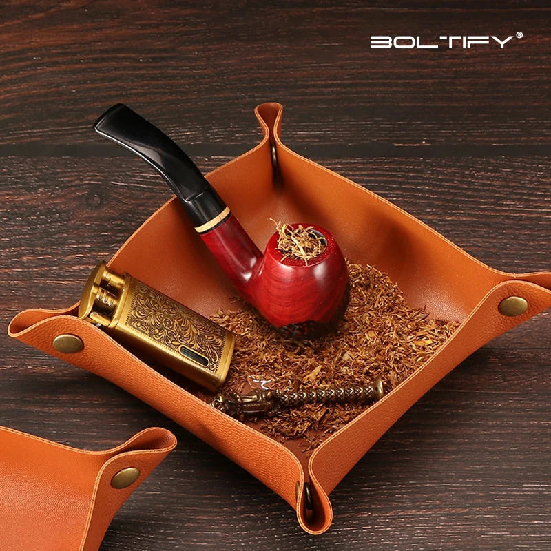 PU Leather Herb Rolling Foldable Cigarette Tobacco Rolling Tray Tobacco Roller Grinder Tray Herb Tobacco Storage Tray