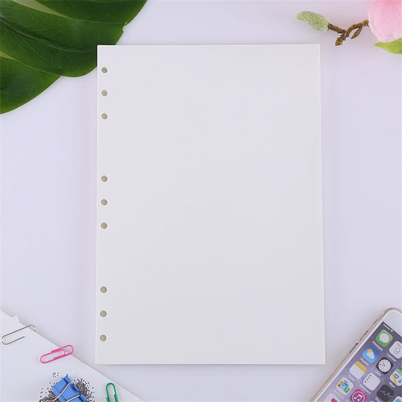 B5 9 Holes Loose-Leaf Notebook Refill Spiral Binder Paper Index Inside Page Dot Grid Blank Connell Stationery