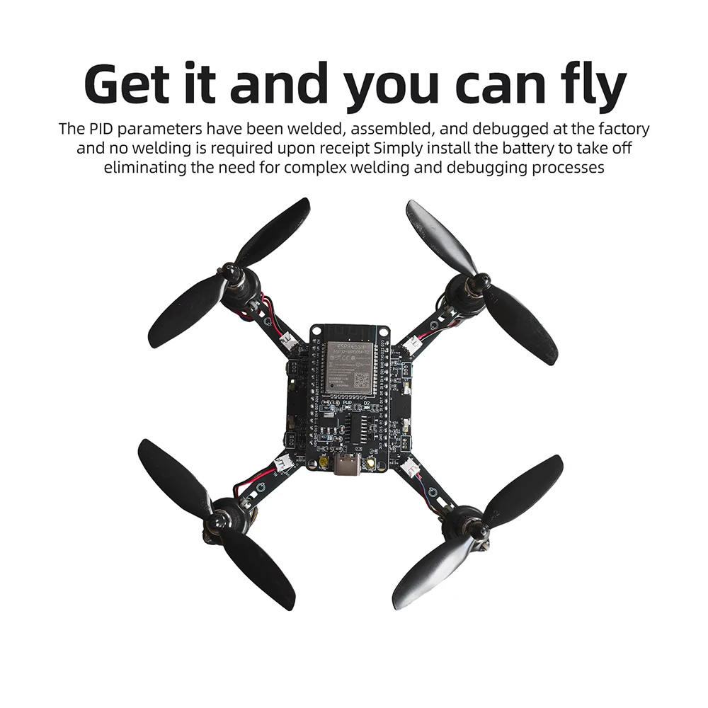 ESP32 Drone DIY Kit E1 Open Source Mini ESP32-S3 Dual 240MHz Processor 716 Motor FOR Drone Programming Learning DIY Assembly