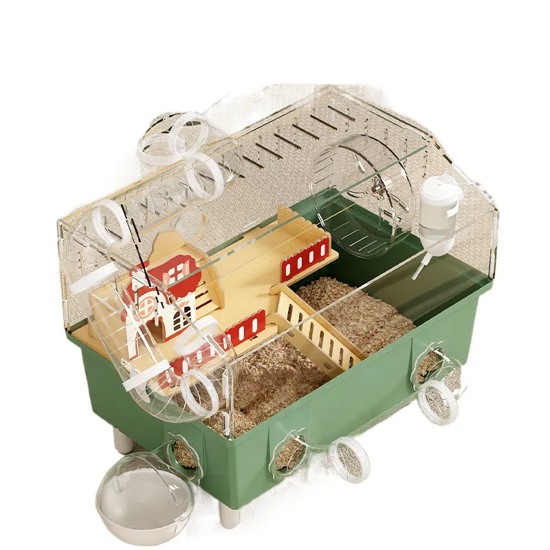 

Squirrel Cage Transparent Luxury Villa Golden Bear Cage External Tunnel Heightening Interactive Landscaping Daquan