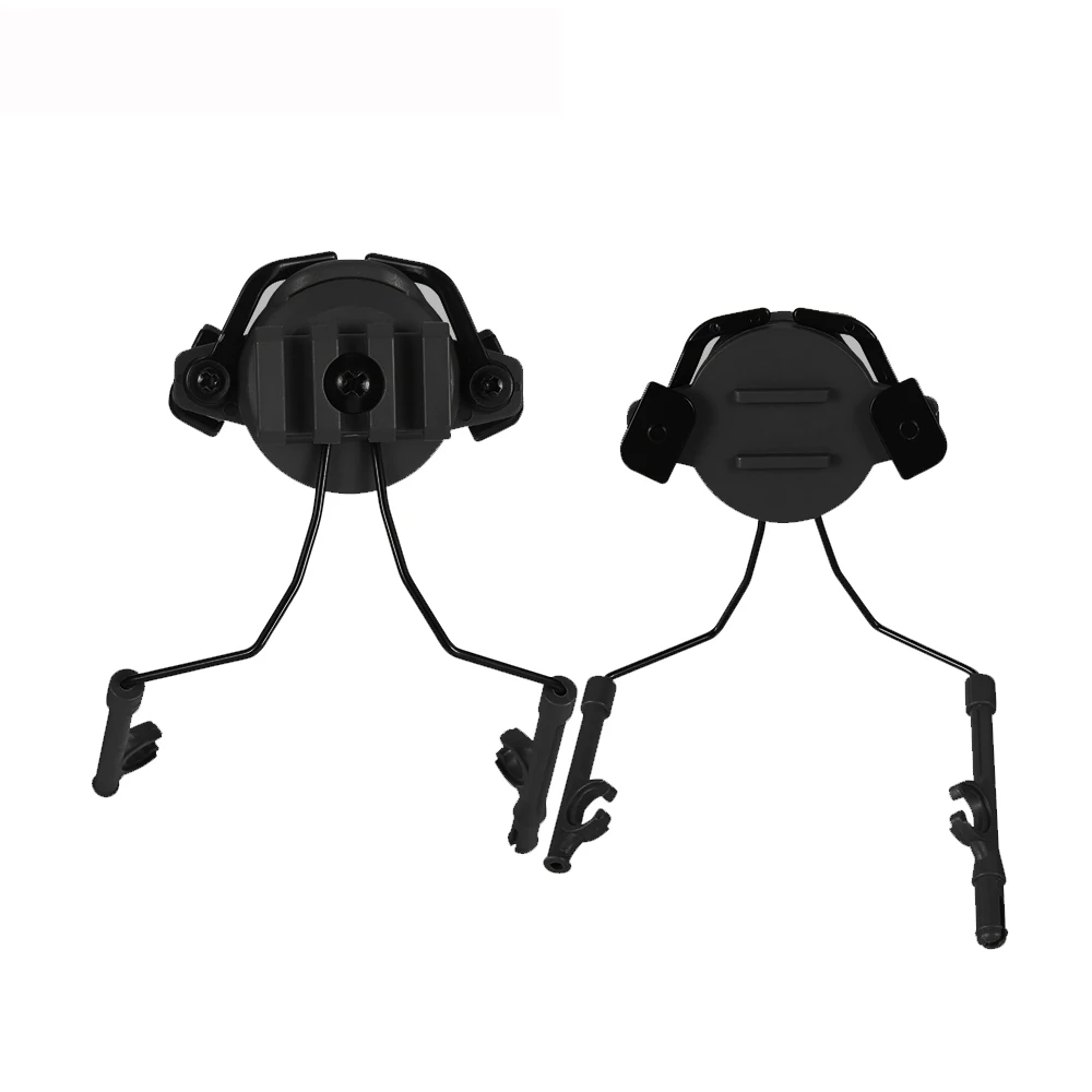 Army Tactical Headset Holder Fast Helmet Rail Suspension Bracket Hunting Shooting Headset Bracket Helmet Rail Adapter Set