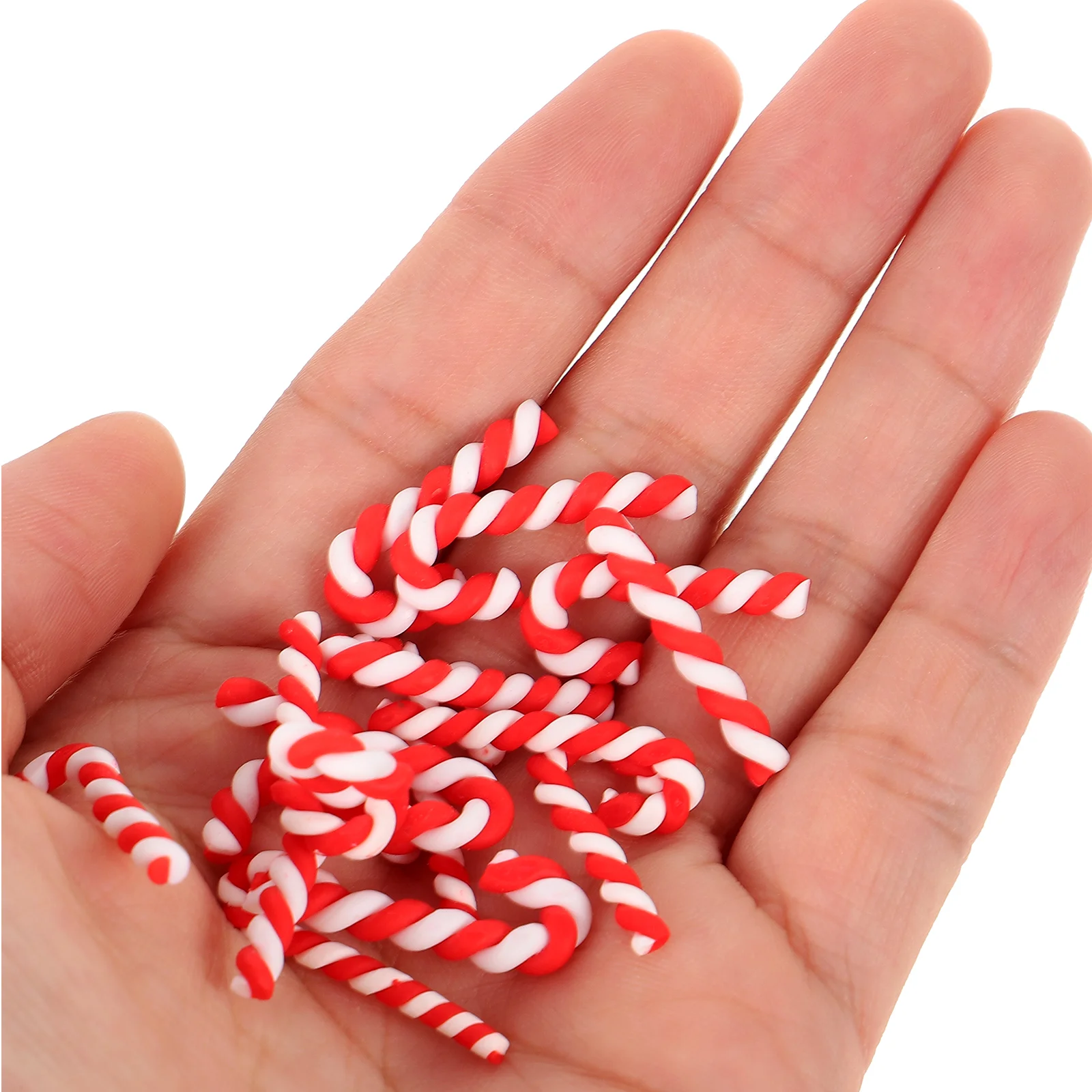 

Soft Ceramic Crutches Xmas Decor Mini Dollhouse Accessories Diy Craft Charm Phone Case Decor Christmas Theme Diy Ornament Hair