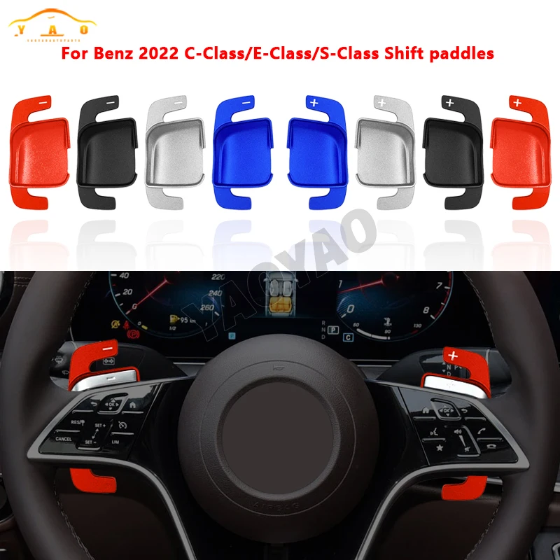 

Car Steering Wheel Shift Paddle Shifter Extension Aluminum For Mercedes Benz A B C E S GLC EQE EQS W213 S213 W223 W206 2021-2023