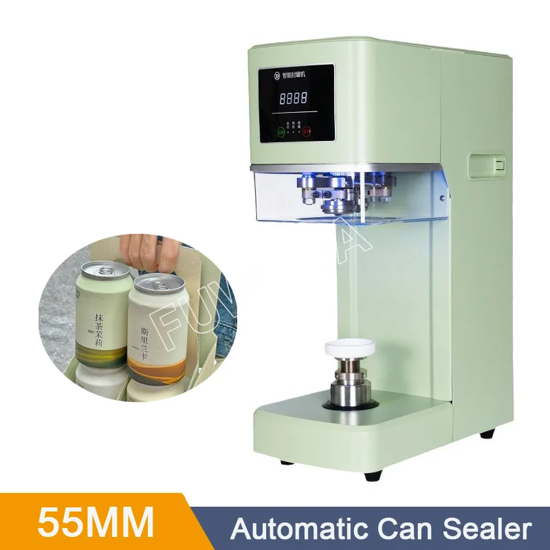 110V 220V Soda Sealer Cup Body Rotation Aluminum Beer Bottles PET Jar Cans Seamers Commercial Automatic Tin Can Sealing Machine