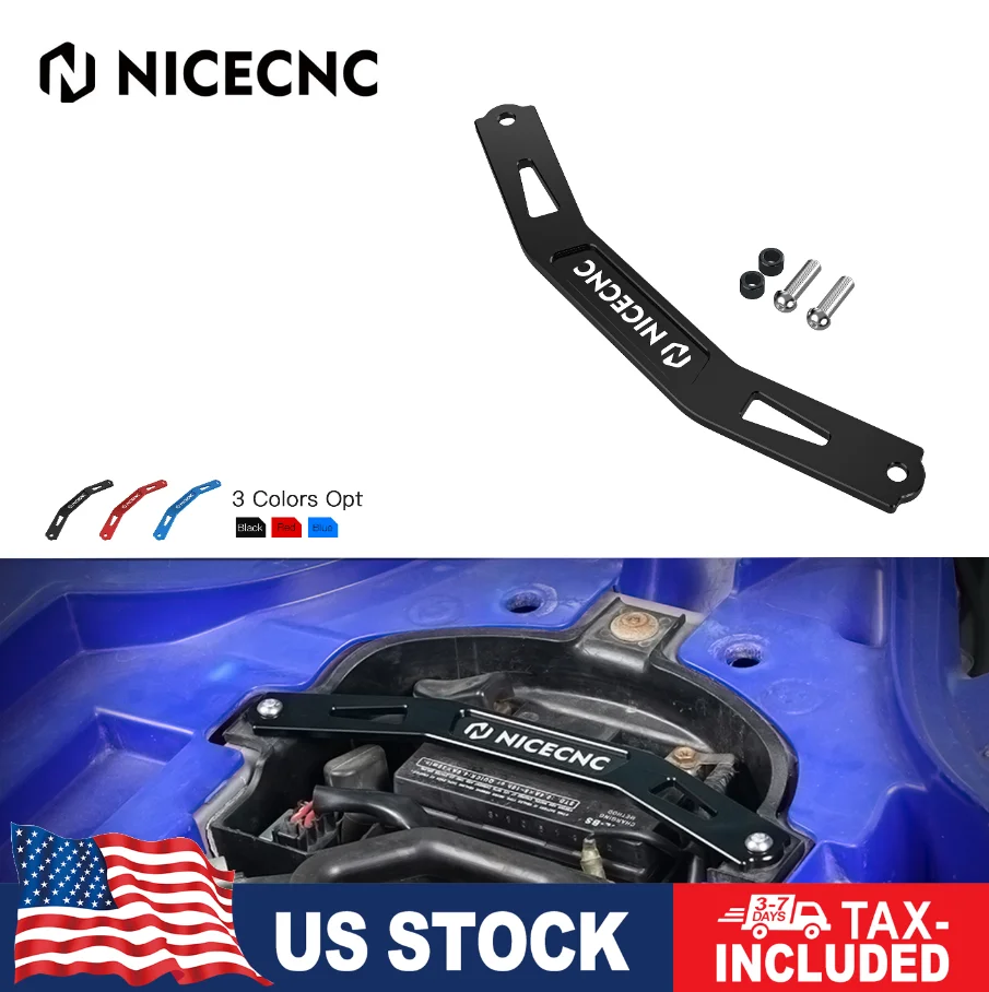 

(Склад в США) NICECNC 450R YFZ ATV Кронштейн держателя батареи для Yamaha YFZ450R YFZ450RSE 2009-2024 YFZ450X 2010-2011 Аксессуары для квадроциклов