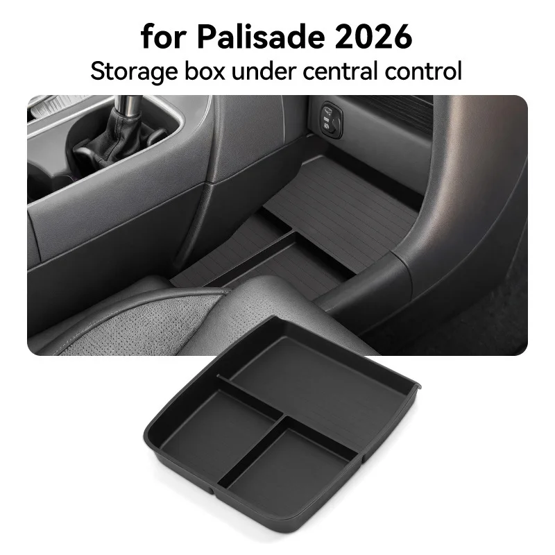 For 2026 Hyundai Palisade Lower Center Console Storage Box Car Organizer Interior Modification Accessories