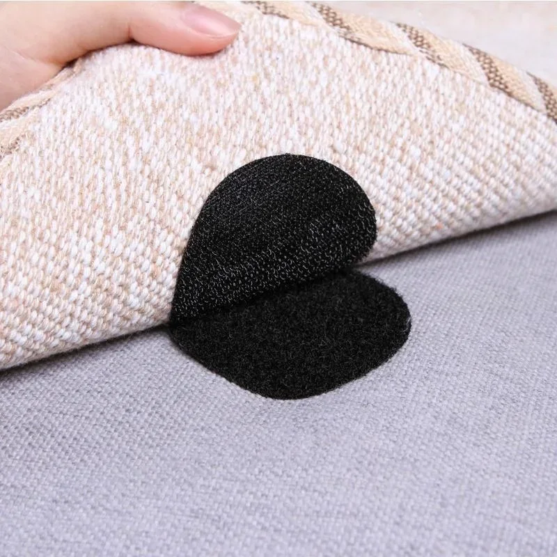 5/10/20pcs Sofa Cushion Fixing Stickers Self-Adhesive Fastener Hook Loop Strips Sofa Mat Bed Sheet Carpet Anti Slip Mat