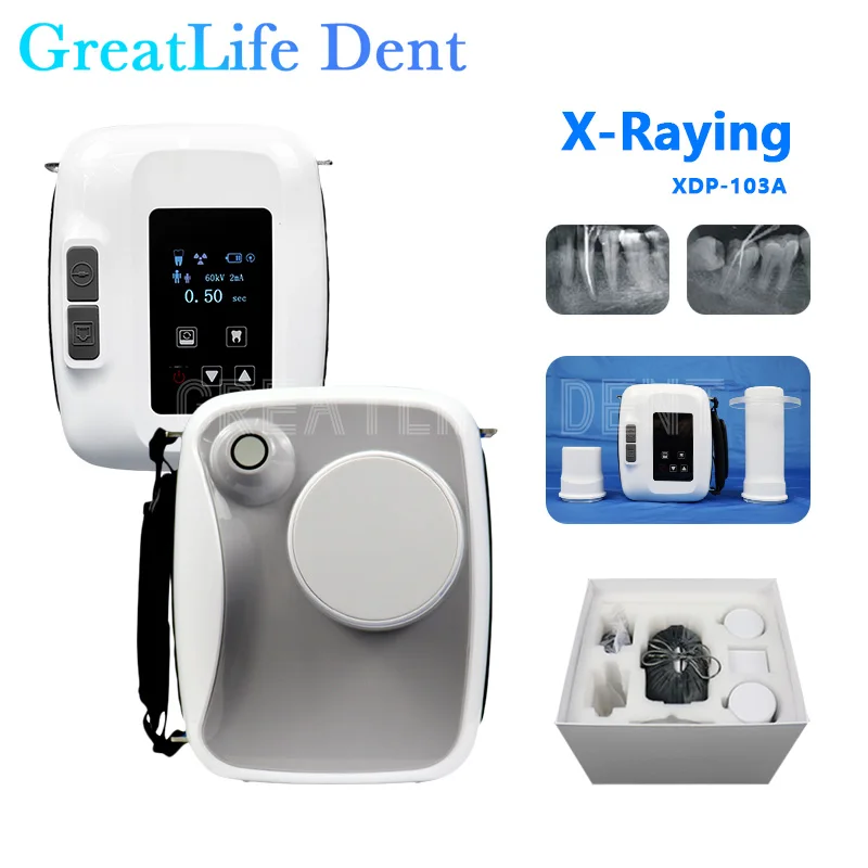 GreatLife Dent Dental Portable X-ray Machine Compatible Digital Radiovisiograph X Ray With Rvg Sensor Film Image