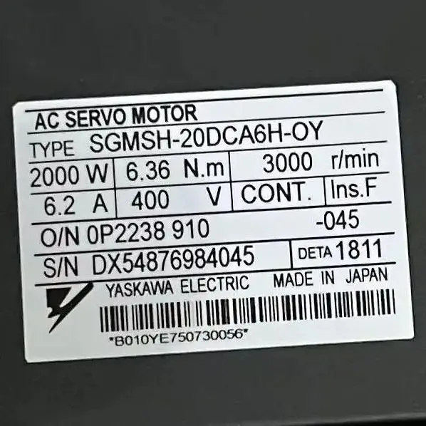 

Original Genuine Servo motor SGMSH-20DCA6H-OY Brand new，Servo motor SGMSH 20DCA6H OY，In Stock，Fast shipping