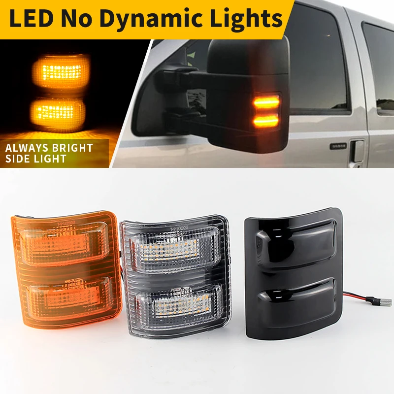 

2PCS For Ford F150 2013-2014 F250 F350 F450 F550 Super Duty 2008-2016 Super Bright Amber LED Car Side Mirror Marker Lights 12V