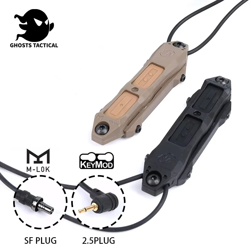 

WADSN Augmented Remote dual switch Pressure for DBAL A2 PEQ15 NGAL Laser/Surefir M300 M600 Tactics Flashlight Weponlight Button