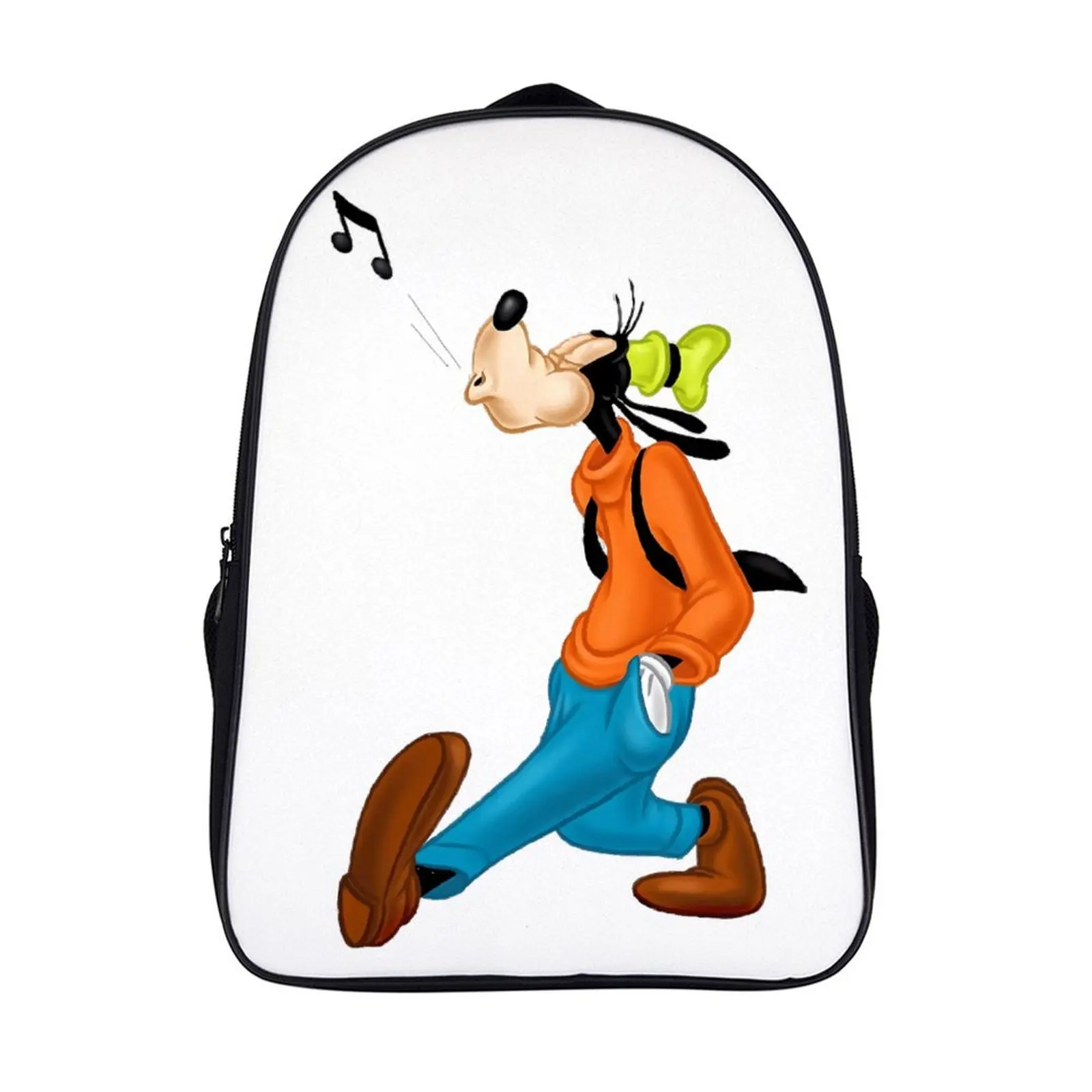 

Fashion Student's Backpack Cartoon Disney Goofy School Bag 16 Inch 2 Compartment Backpack Student Schoolbag