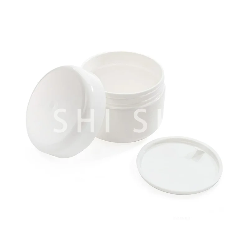 100 Pcs White Cosmetic Jars with Inner Liners, Refillable Makeup Containers, Empty Plastic Cream Case for Travel 50g