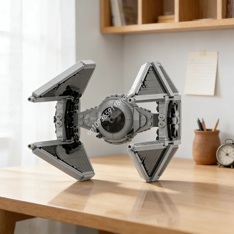 

516pcs MOC TIE Interceptor Starfighter Star Battle Model Building Blocks Architecture Toys Festival Gifts Education Brick