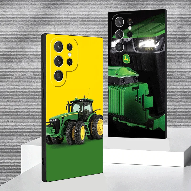 Soft Phone Case For Samsung Galaxy S24 S25 S26 Ultra Farm Vehicle Tractor S23 S22 Plus S21 FE S20 + Edge Black Cover Shell