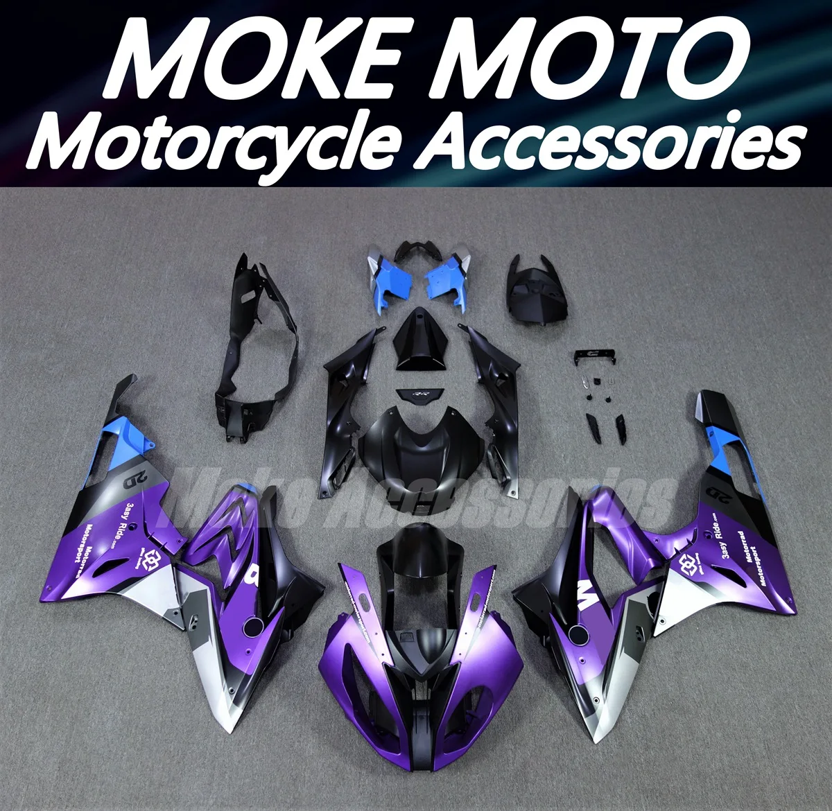 

Motorcycle Fairings Kit Fit For S1000rr 2015 2016 Bodywork Set 15 16 High Quality ABS Injection New Matte Purple