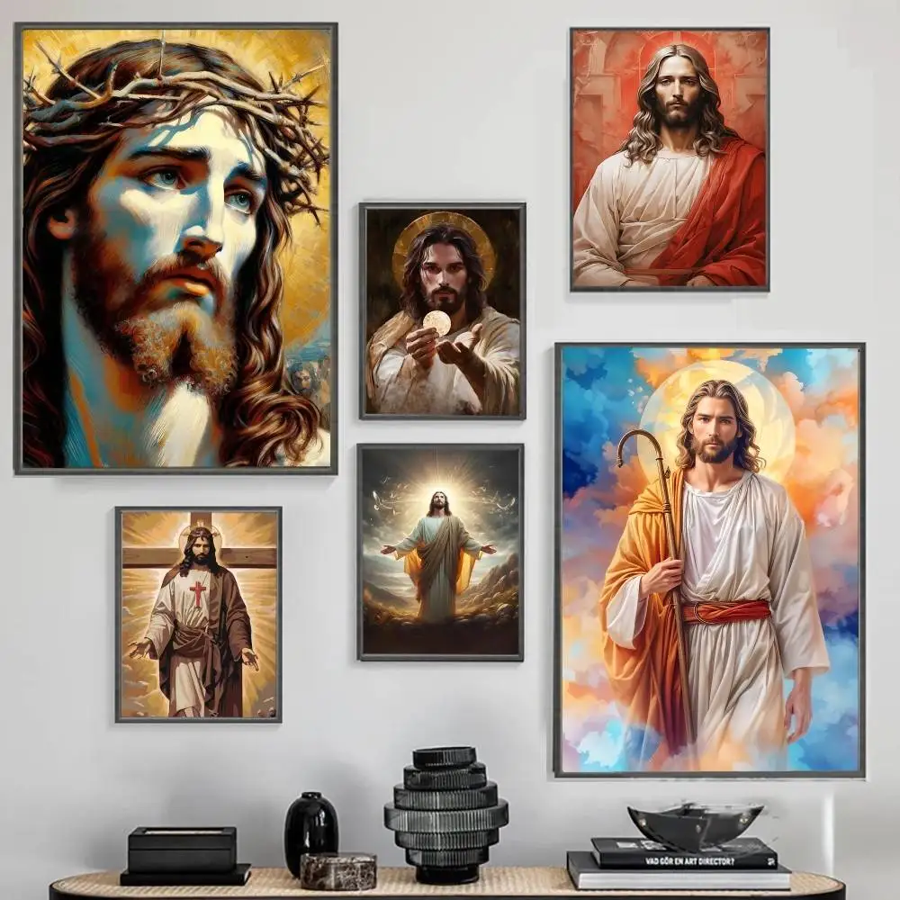 

Cristo Jesus Poster Home Decor Poster Paper Print For Living Room Bedroom Entryway Bar Cafe Wall Art Painting
