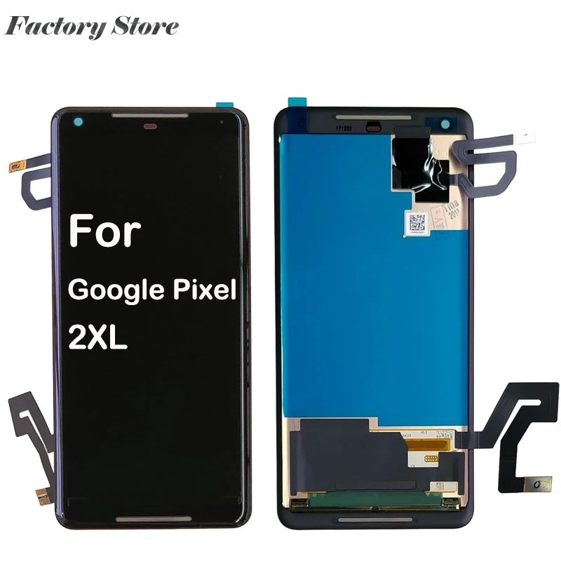 LCD Screen Replacement Compatible with Google Pixel 2 XL G011C 6inch Assembly Display Touch Screen OLED Digitizer with Tools Kit