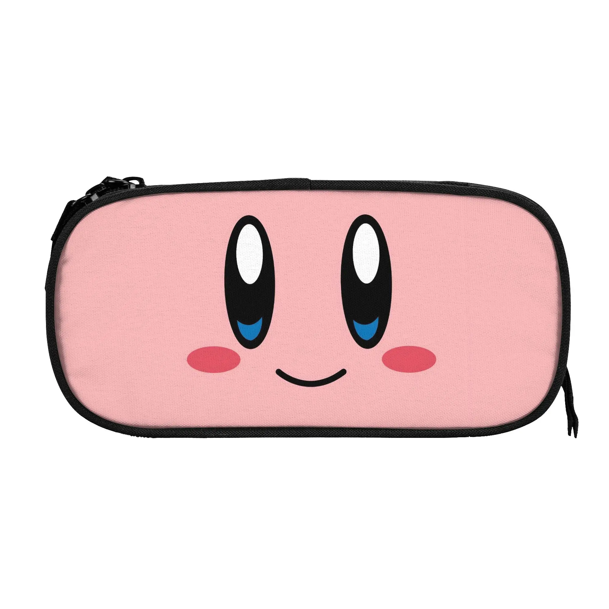 

Large Capacity Pencil Case pink kirbys funny game School Accessories Double Layer Pencilcase Women Make Up Bag Birthday Gift
