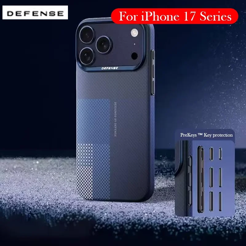 

DEFENSE Carbon Fibre Case For iPhone 17 Pro Max Kevlar Wireless Charging Back Cover Case for iPhone 17 PRO