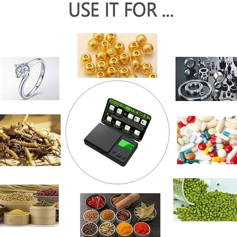 1PCMini electronic digital pocket scale brand new high quality ABS material gold weight scale, portable jewelry pocket scale