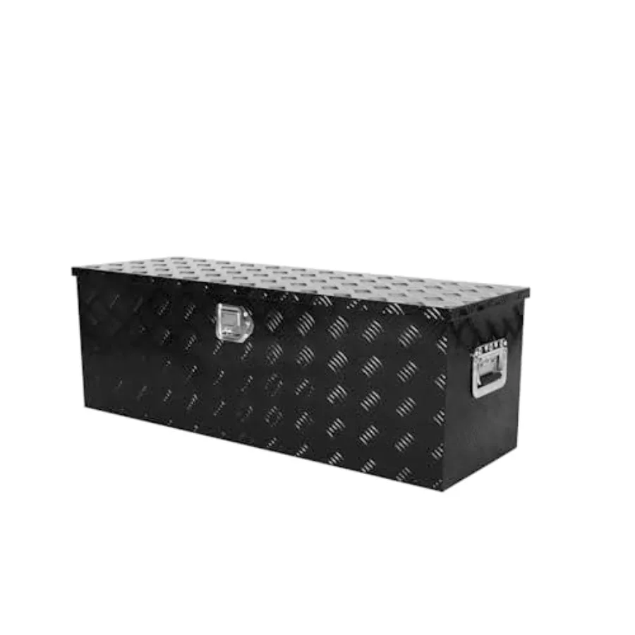 44 inch Aluminum Truck Tool Box for Pickup Truck, Trailer, Vehicle, UTV, ATV Universal Fit, Handle Lock with Keys, Silver