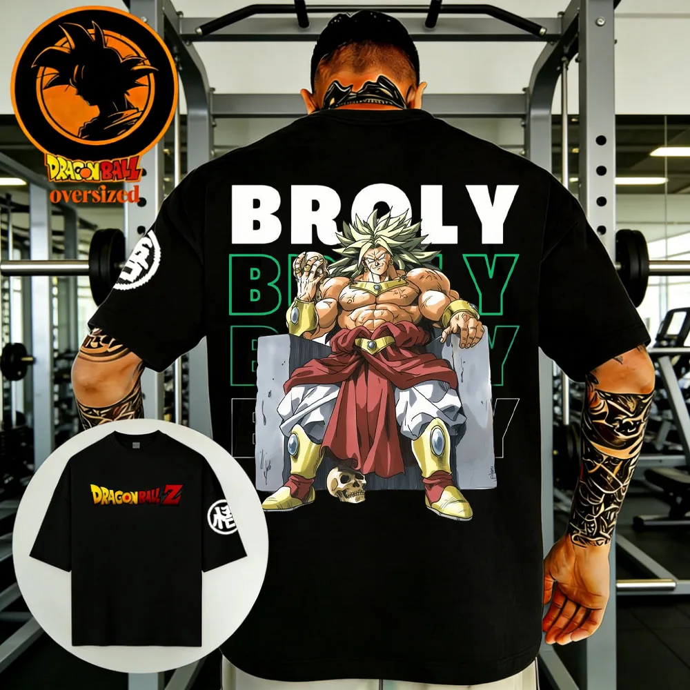 2026 Summer Dragon Ball Retro Pure Cotton Fitness T-shirt Men's Oversized Short-sleeved Family Unisex Children's Casual Shirt