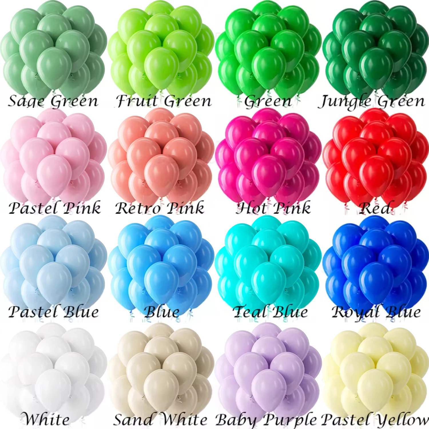 5/10/12/18 بوصة بالون أخضر الغابة الأخضر الأزرق الساخن الوردي الأبيض اللاتكس بالون حفلة عيد ميلاد الديكور استحمام الطفل الزفاف Globos #1